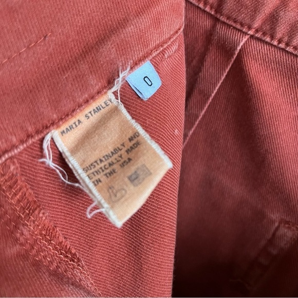 Maria Stanley Wide Leg Luna Salsa Rust Pants in 0 Cropped - Picture 6 of 16